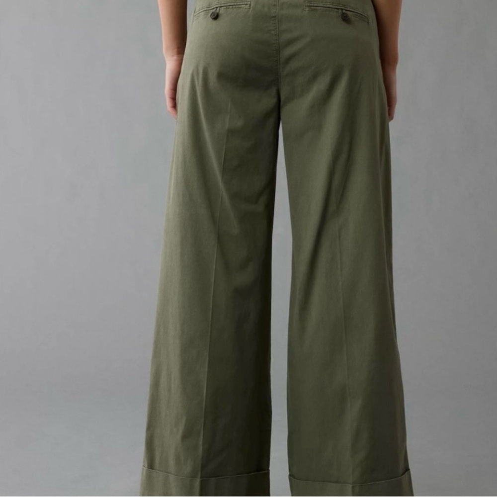 American Eagle White Wide Leg Trousers - Picture 12 of 13